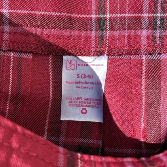 SKATER GIRL PLAID PLEATED MINI SKIRT WITH PATCHES JUNIORS SMALL - Picture 6 of 7